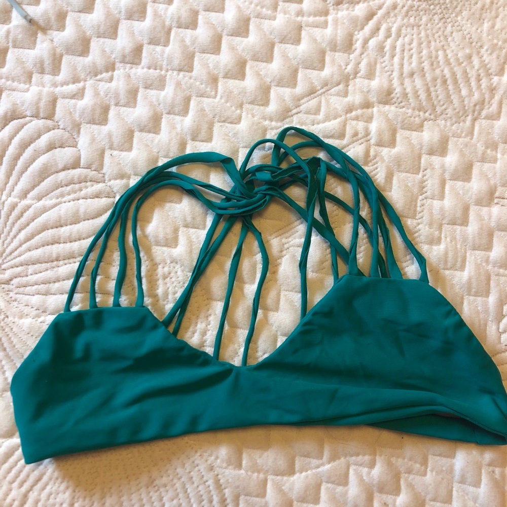 Mahina Green strappy bikini top